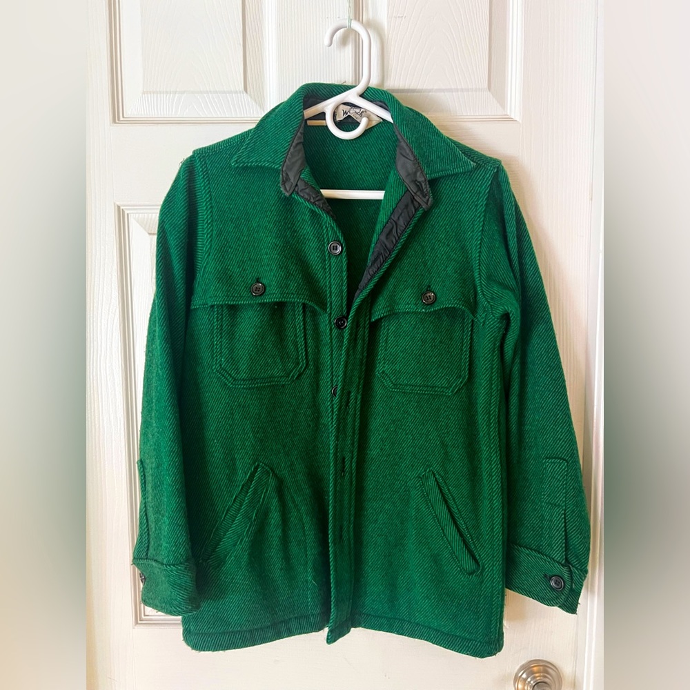 Essentials green, wool jacket MEDIUM Vintage